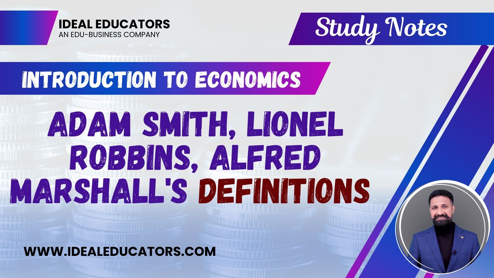 Adam Smith, Lionel Robbins, Alfred Marshall's Definitions